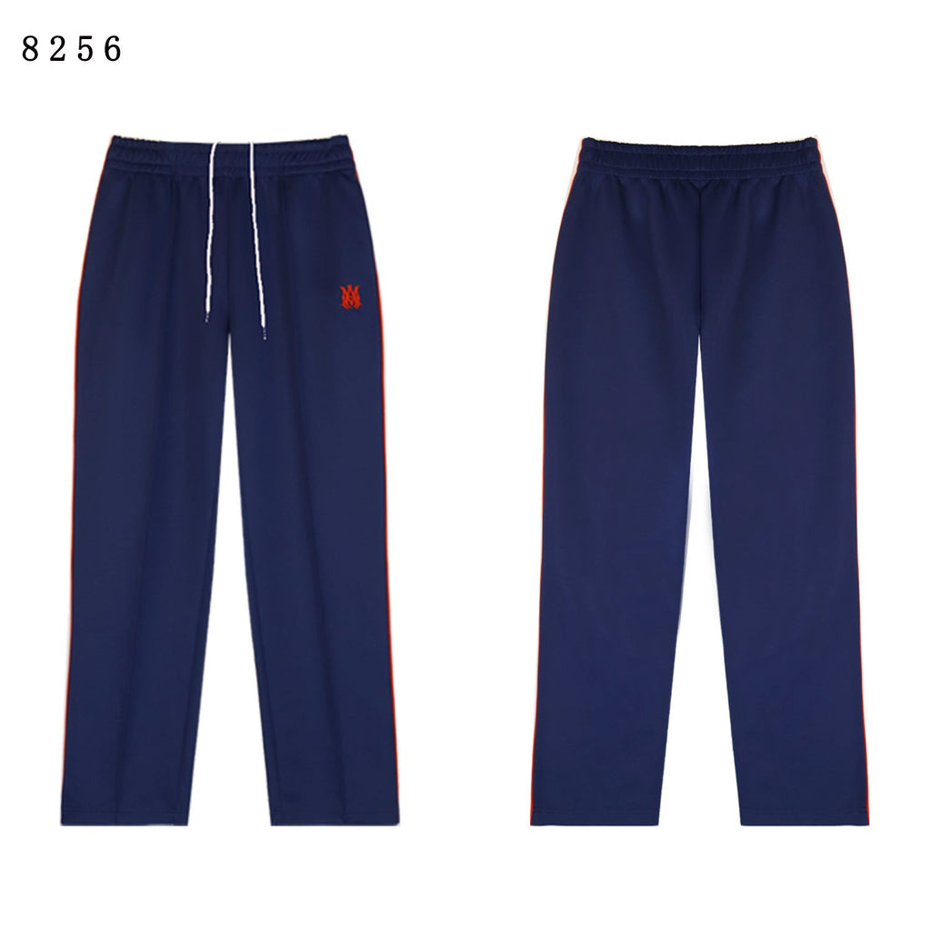 Amiri Embroidered Letter Striped Casual Pants