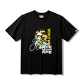 Bathing Ape T-Shirt Summer Camouflage Ape Head Contrast Color Letter Print Short-Sleeve T-shirt