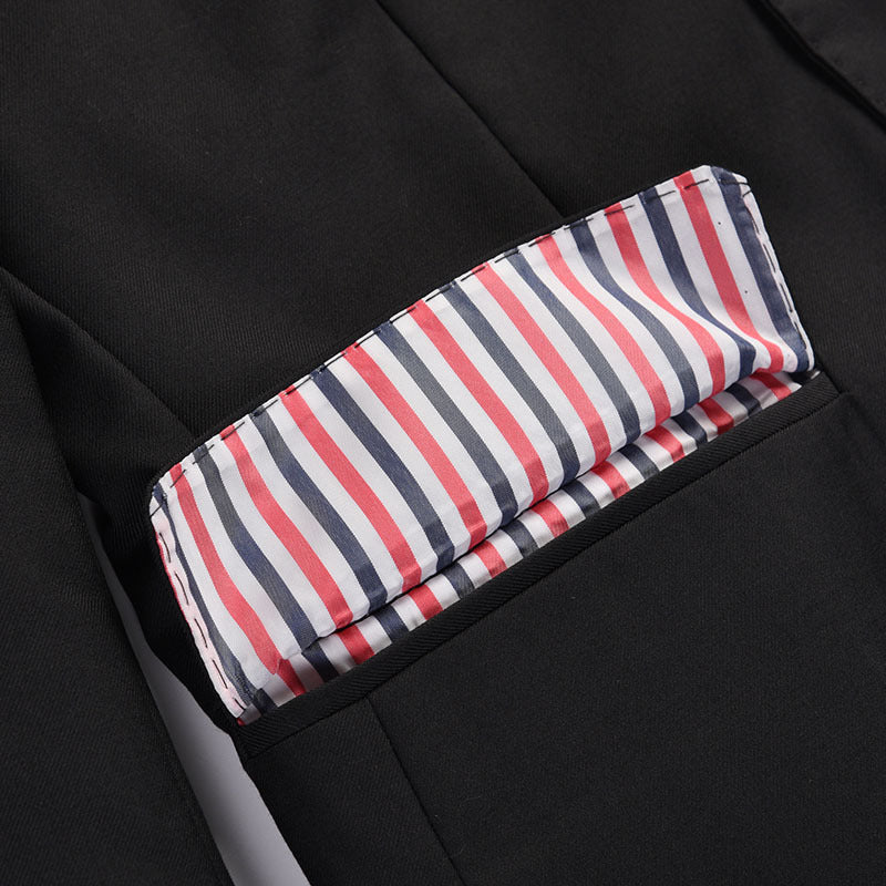 Casual Wool Suit Jacket - Front Zip Closure - Signature Detail | Thom Browne