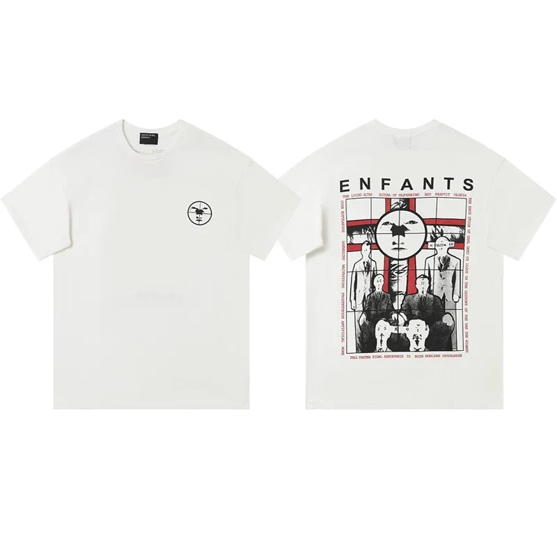 ERD “Enfants” Crosshair Crowd T-Shirt — White