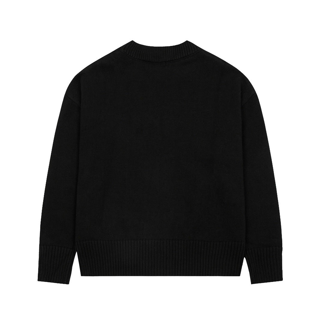 HEART SWEATER BLACK (UNISEX)