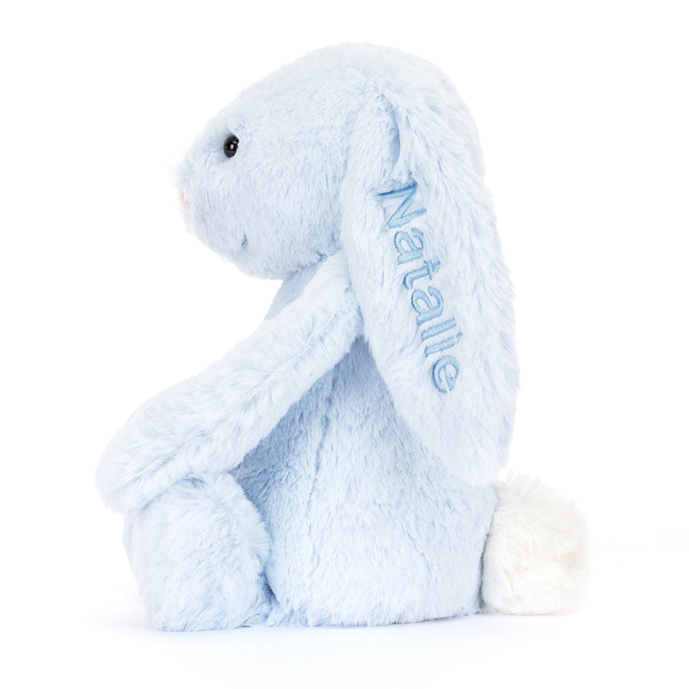 Personalized Bashful Blue Bunny Medium