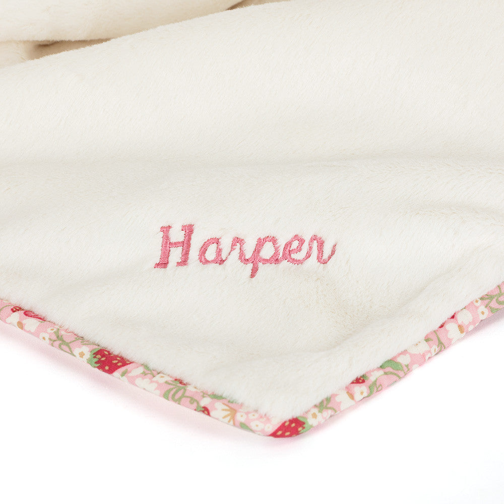 Personalized Blossom Cream Bunny 'Berry' Blankie
