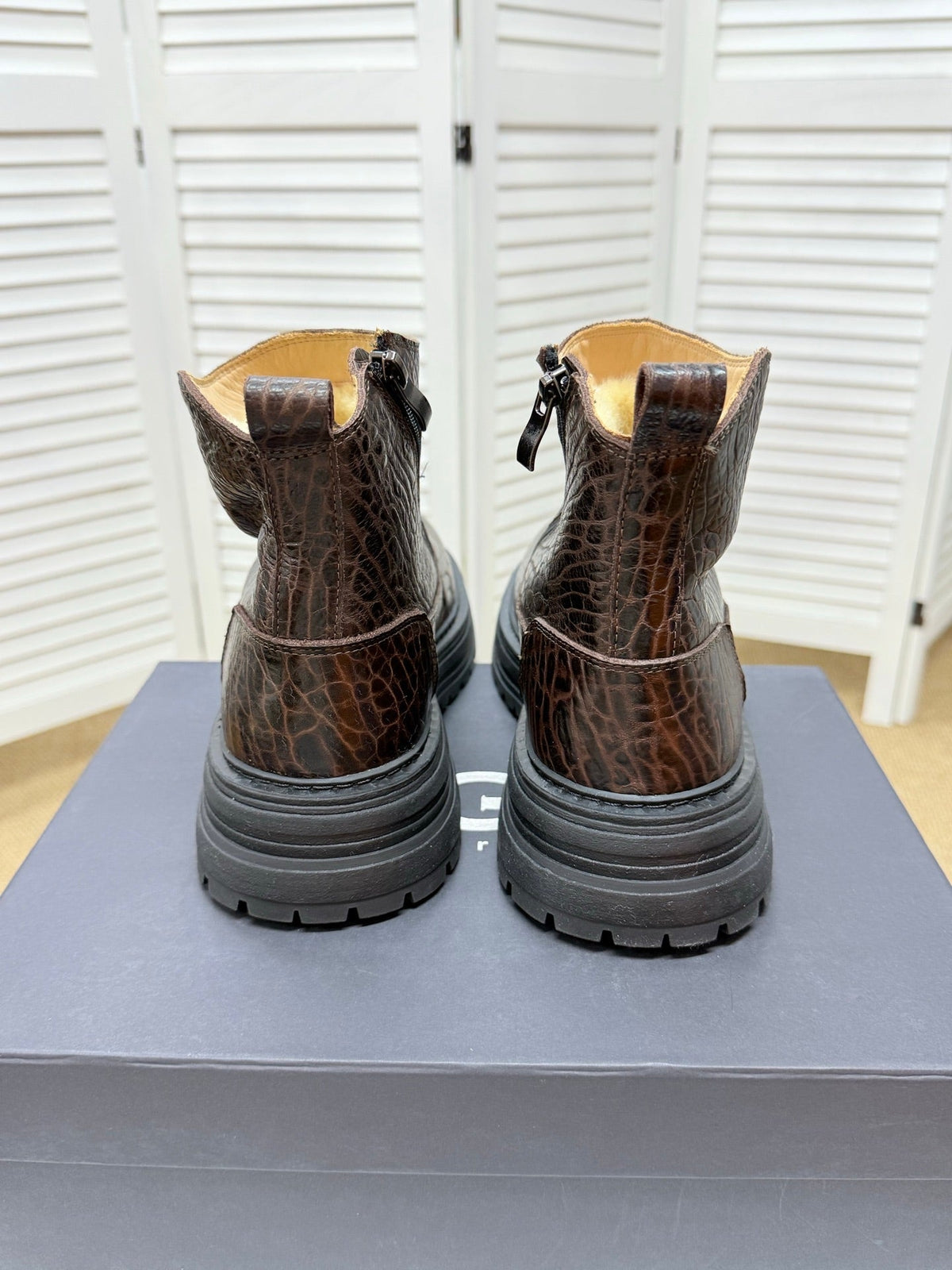 UGG Dark Brown Leather Chelsea Boots