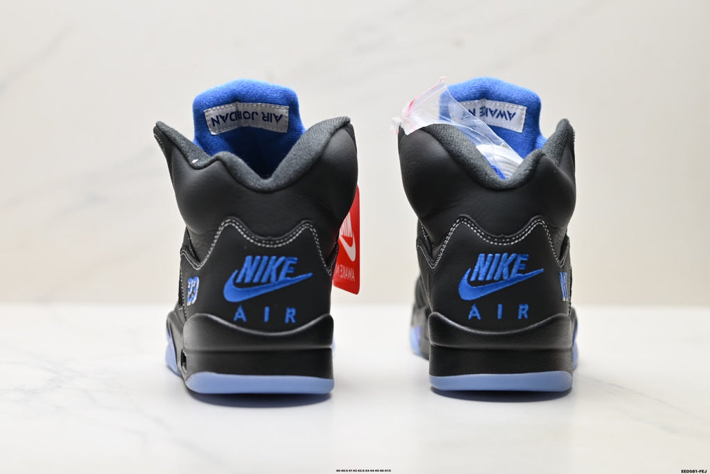 Air Jordan 5 Retro Black Royal Blue White Sneakers