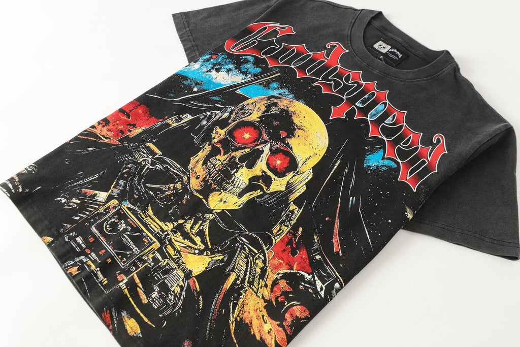 Godspeed Skull & City Back Graphic T-Shirt