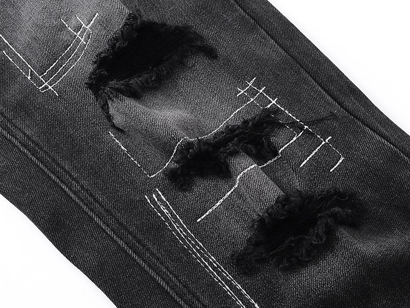 Ksubi Slim Tapered Graphic Jeans - Black