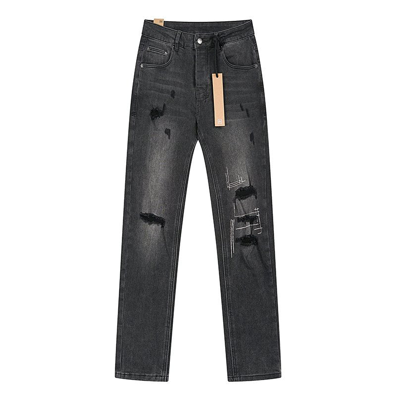 Ksubi Slim Tapered Graphic Jeans - Black