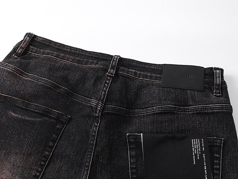 Purple Brand Black Distressed Skinny Jeans
