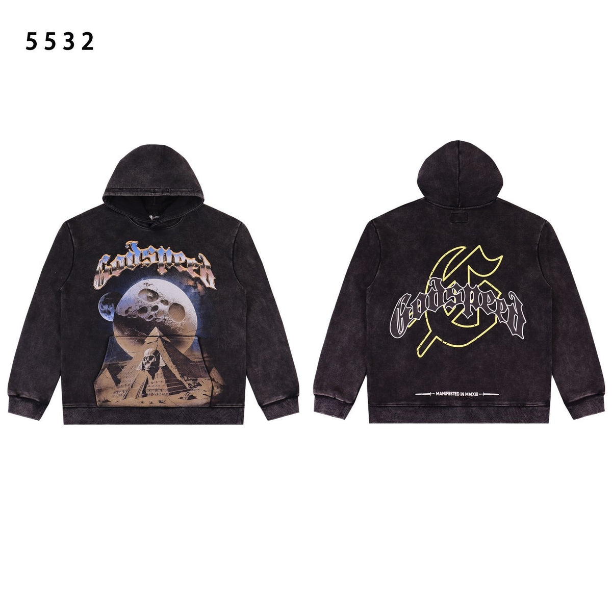 Godspeed Victory Toast Skull Graphic Hoodie