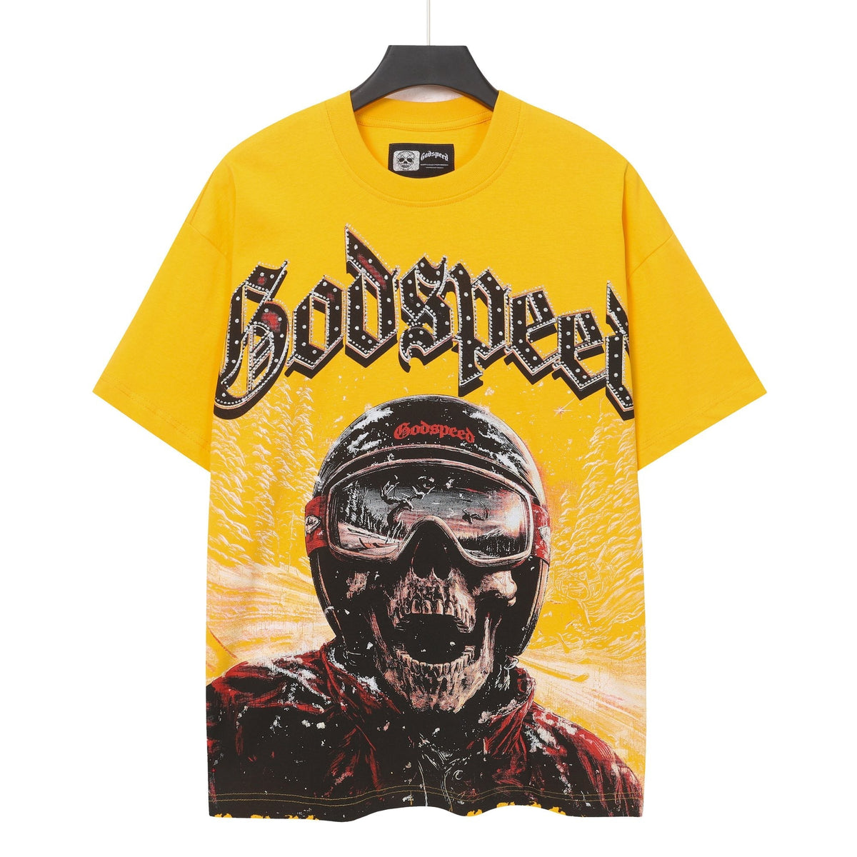 Godspeed Motorcycle Skull Graphic Short-Sleeve T-Shirt