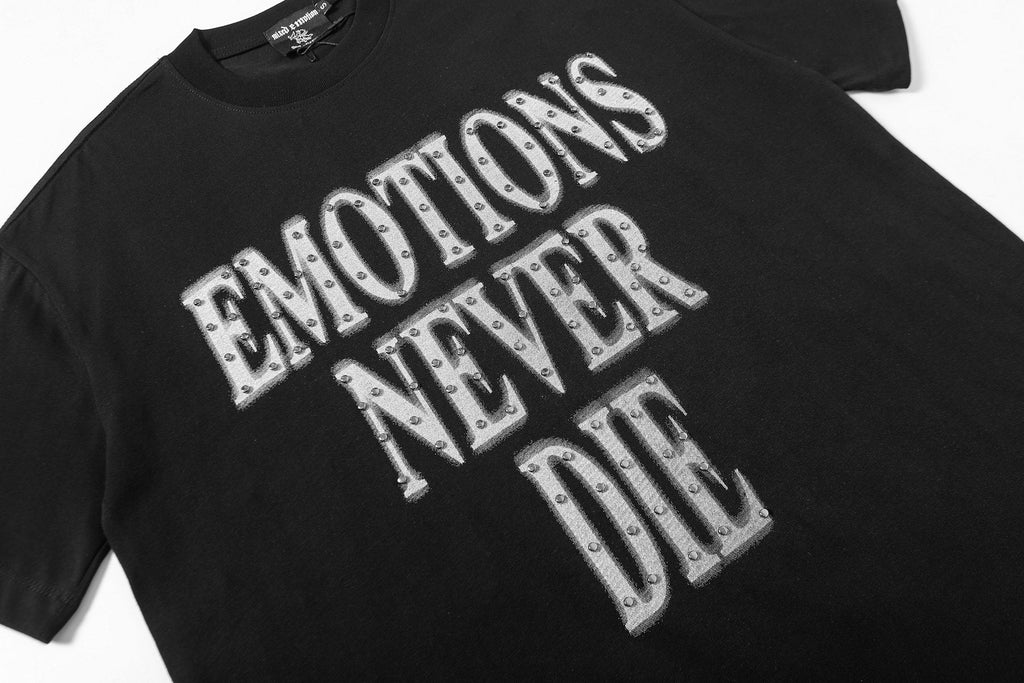MIXED EMOTION Never Die Graphic Short-Sleeve T-Shirt