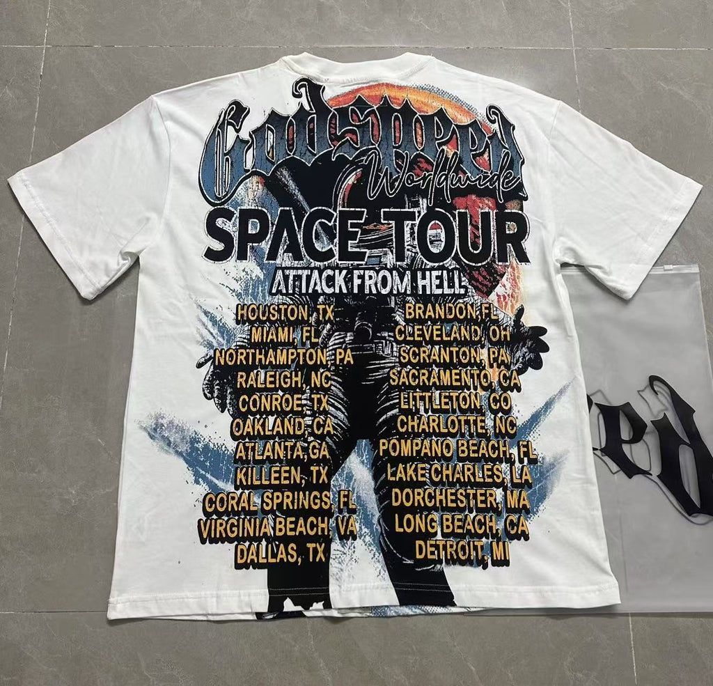 Godspeed Space Tour Astronaut Graphic T-Shirt