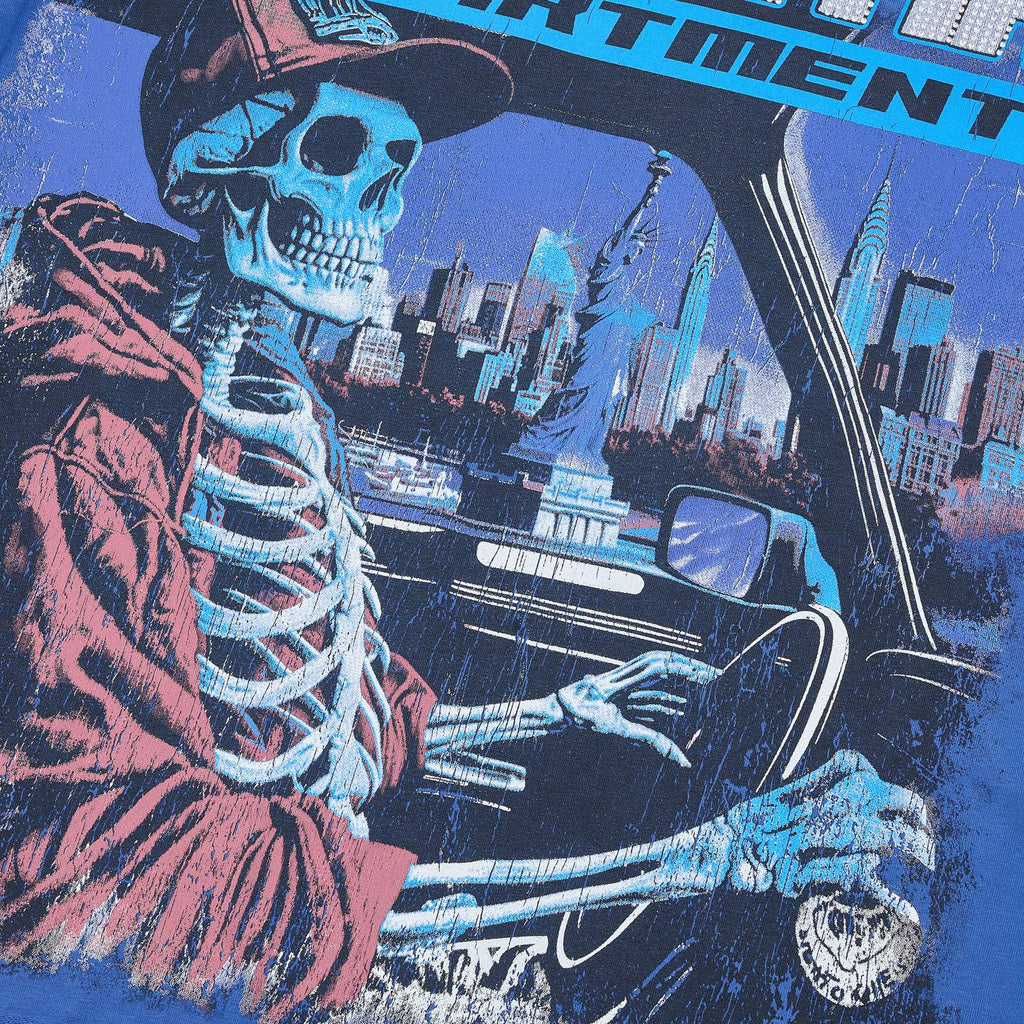 MAJESTIK Skeleton Driver Graphic T-Shirt