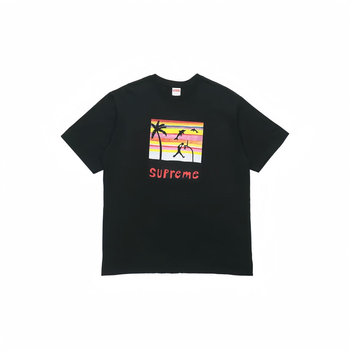 Supreme Spiral Sunset Palm Graphic T-Shirt