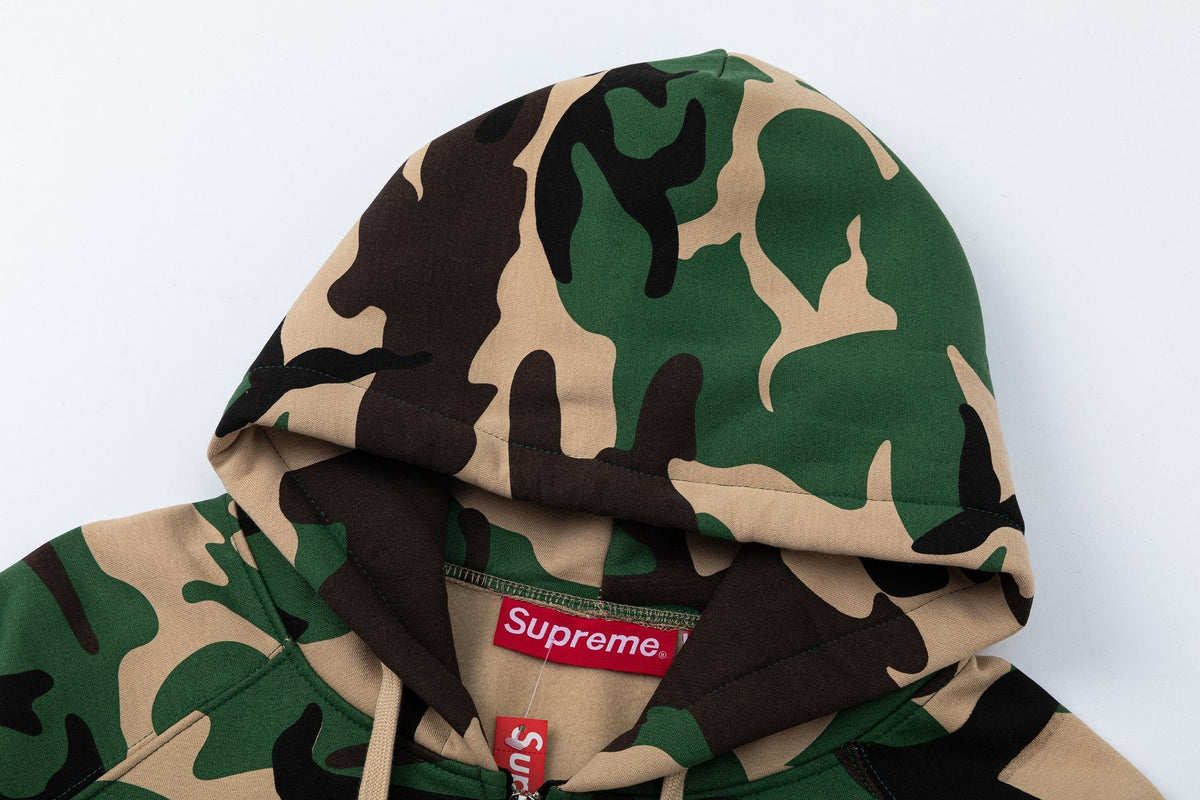 Supreme Green Camo Zip Hoodie