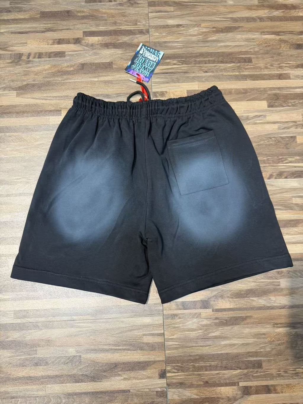 THAT'S A AWFUL LOT OF COUGH SYRUP Black Front Graphic Shorts
