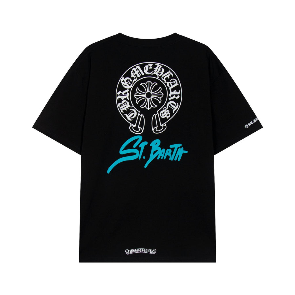 Chrome Hearts Horseshoe Floral Graphic T-Shirt