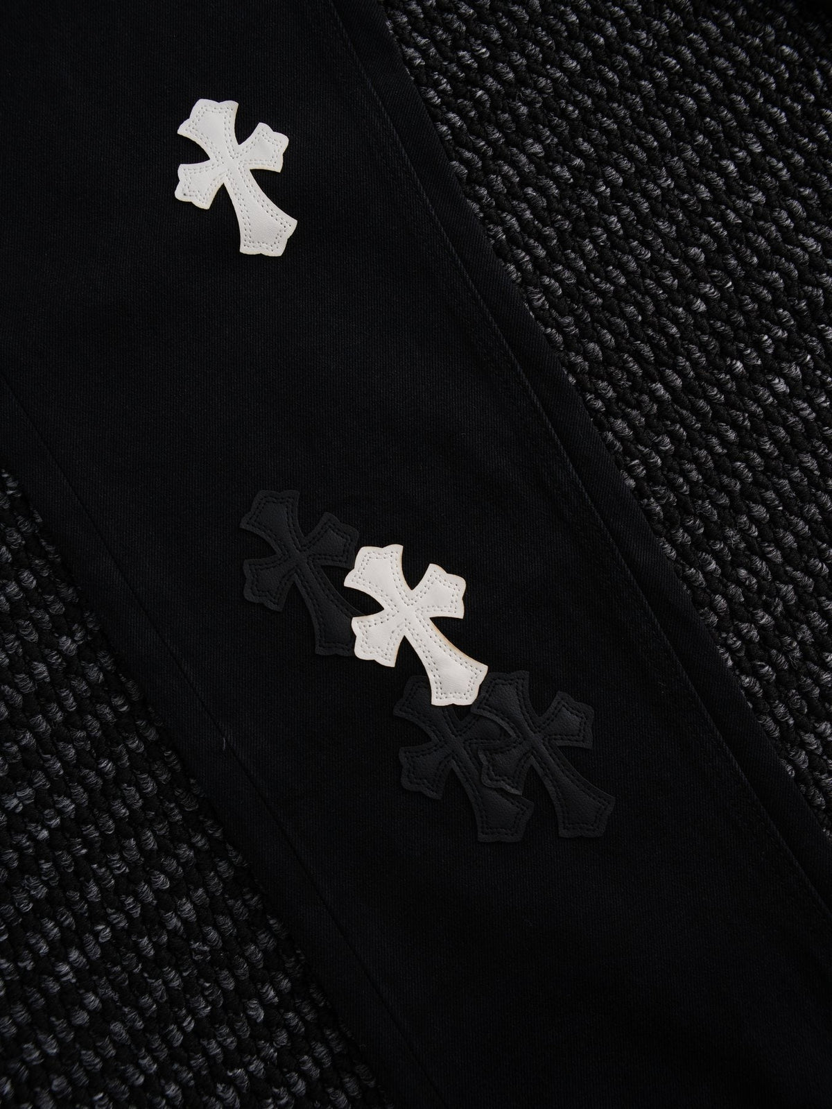 Chrome Hearts Cross Patch Black Jeans