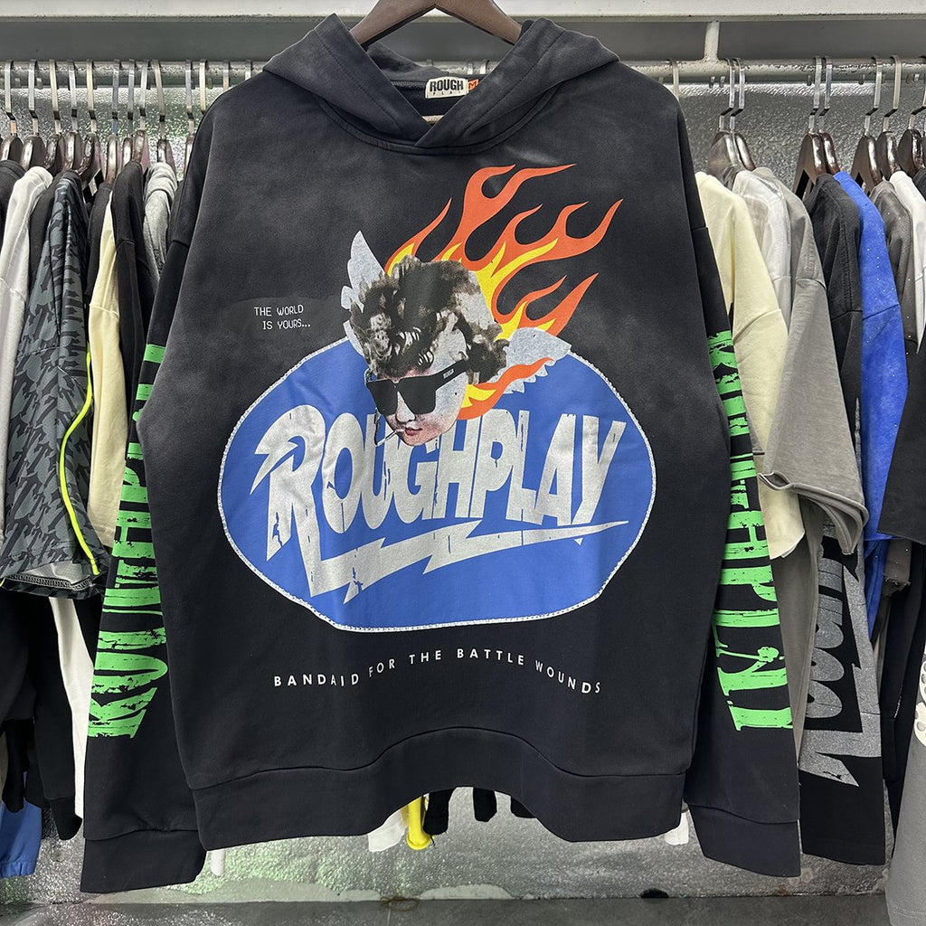 Rough Play SoulBoy Rhinestone Graphic Hoodie