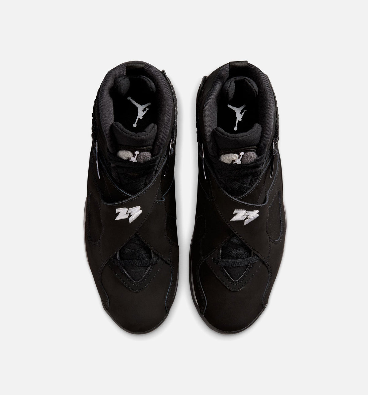 Air Jordan 8 Retro Chrome Black and Light Graphite Men's Lifestyle Shoe – Black/White/Light Graphite