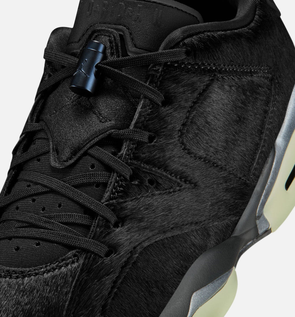 Air Jordan 6 Retro Low Blackout Women's Lifestyle Shoes - Black/Black