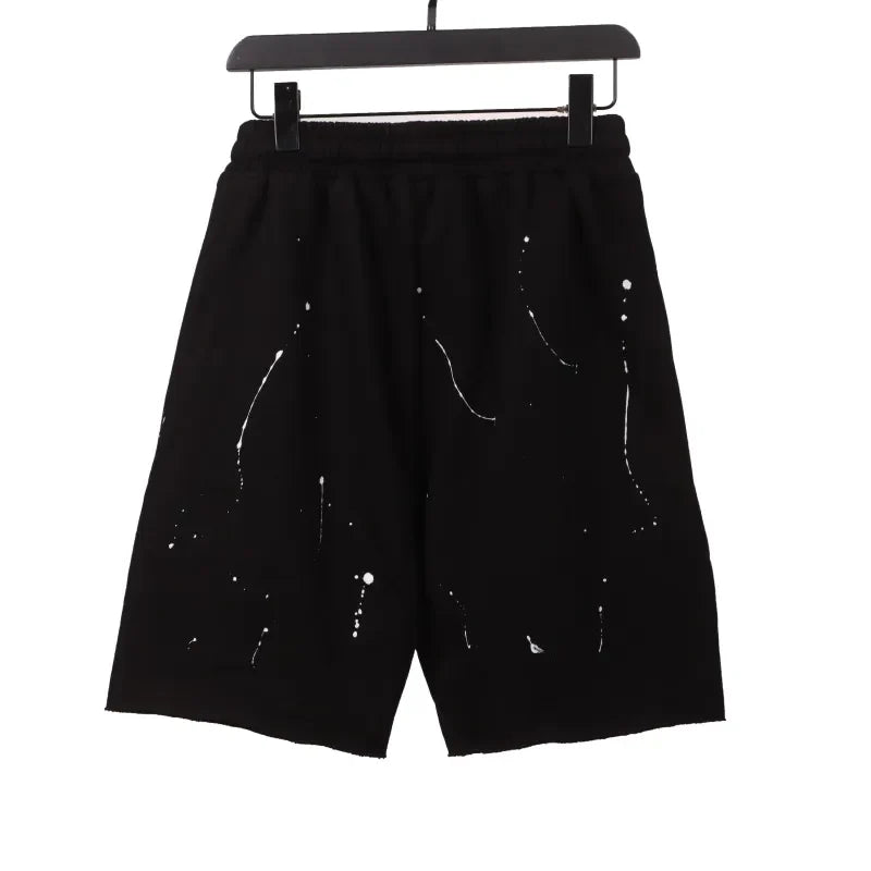 Chrome Hearts Ink-Splashed Shorts Black