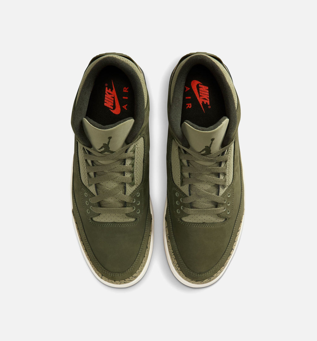 Air Jordan 3 Retro Medium Olive | Men's Lifestyle Shoe | Medium Olive/Sequoia/Light Olive/Sail/Fire Red