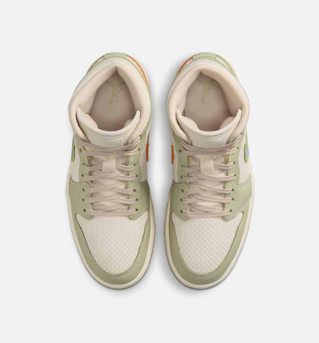 Air Jordan 1 Mid SE Women's Shoes - Olive/Pearl White/Green