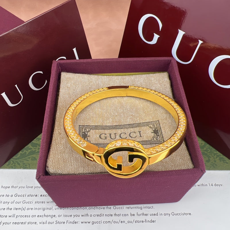 Gucci Square-Cut Crystal Bracelet
