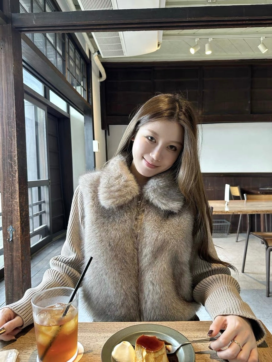 Moncler Faux Fur Convertible Jacket