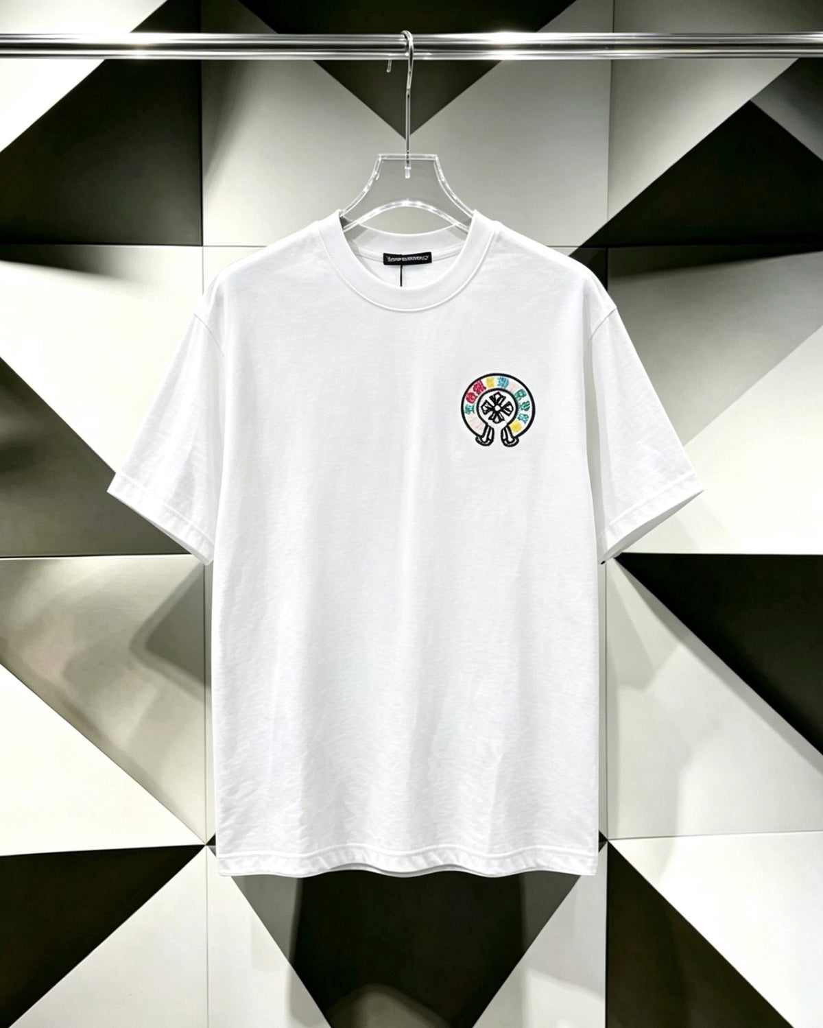 Chrome Hearts Horseshoe Cross Embroidered T-Shirt