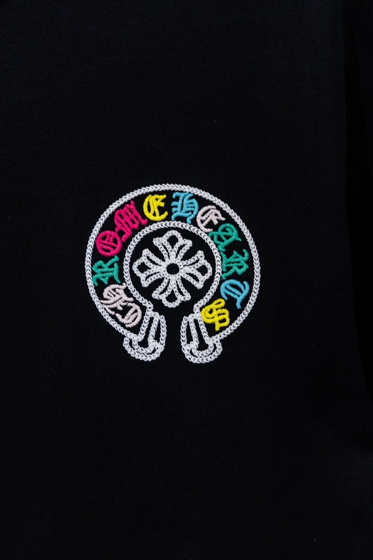 Chrome Hearts Horseshoe Cross Embroidered T-Shirt