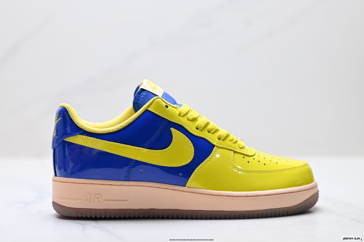Nike Air Force 1 Low Yellow Royal Blue Unisex Sneakers Style 19