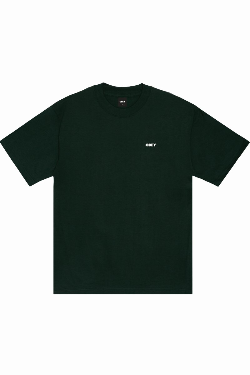 OBEY QUARTER EYE ICON T-SHIRT Forest Green