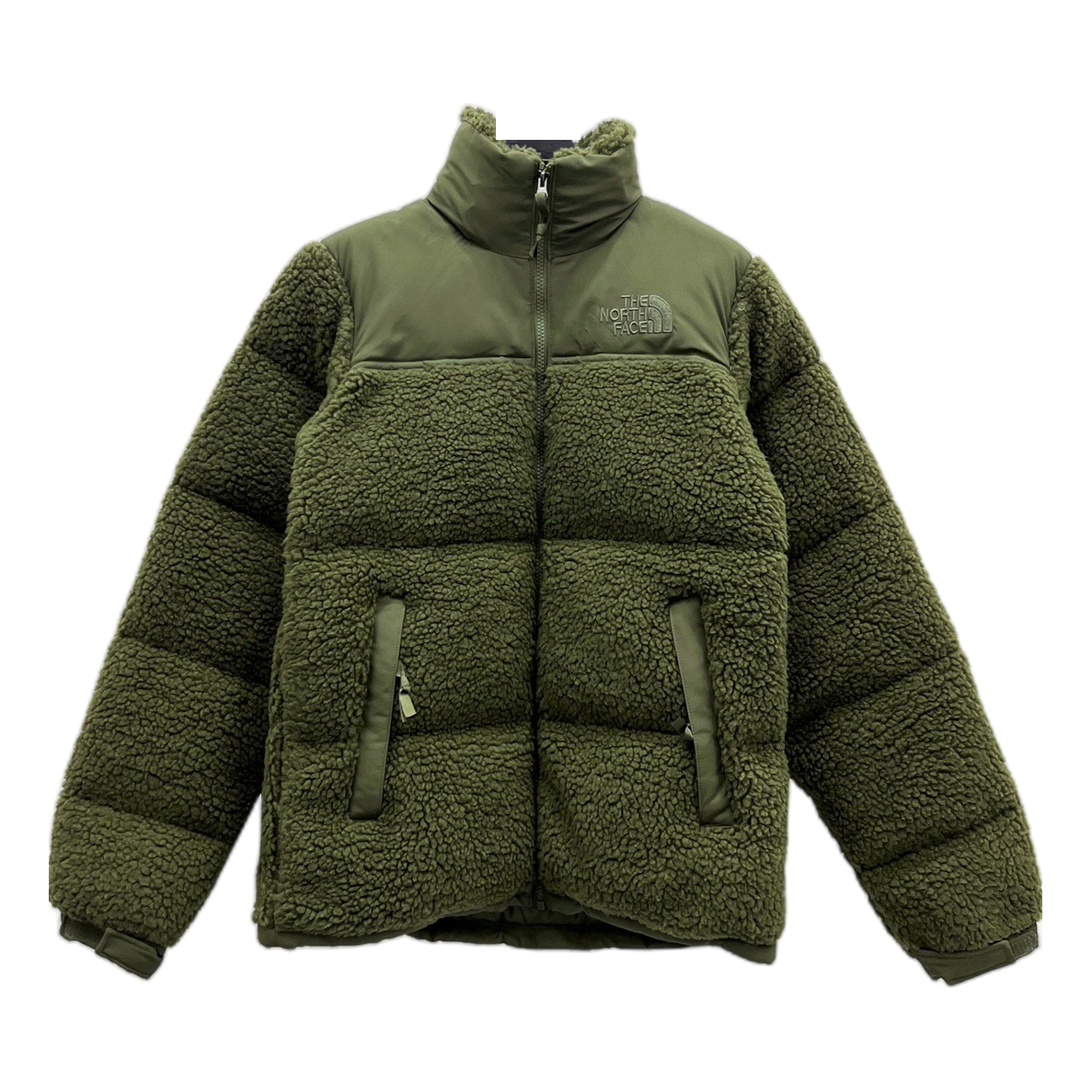 The North Face Fleece-Panel Stand-Collar Puffer Jacket | Olive | Women's Winter Jacket