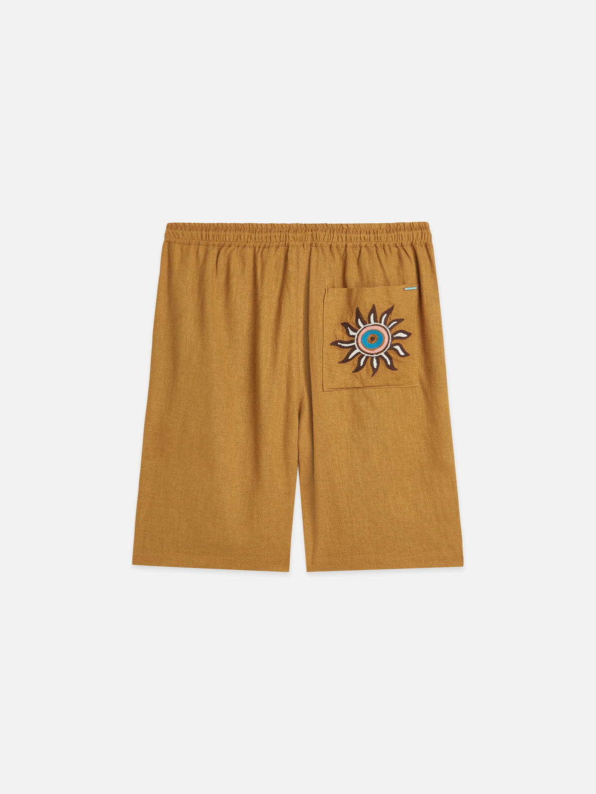 S&S Embroidered Linen-Blend Wide-Fit Bermuda Shorts