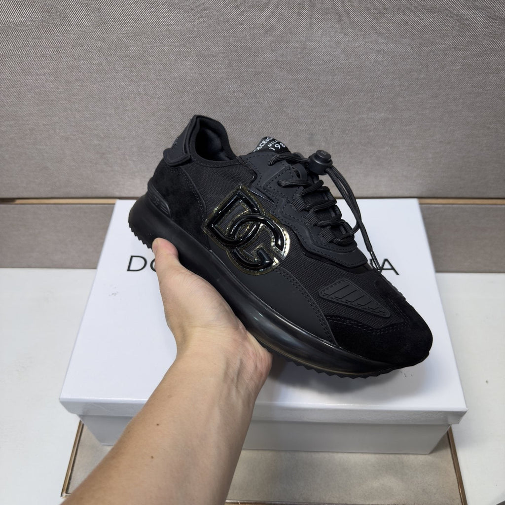 Dolce & Gabbana Black Logo Low-Top Sneakers