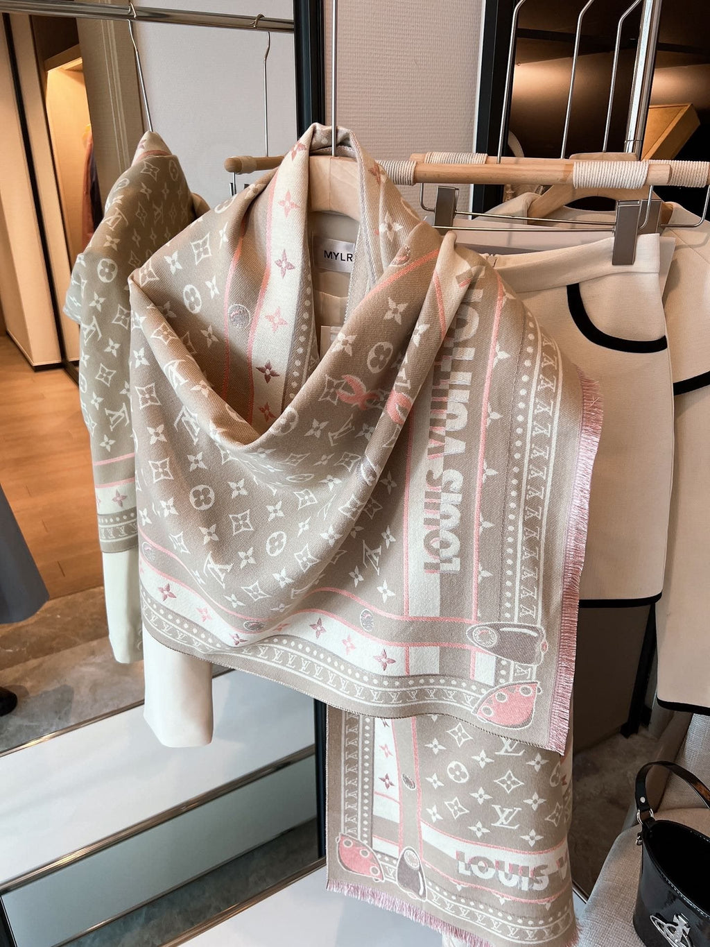 Louis Vuitton Monogram Fringe Scarf