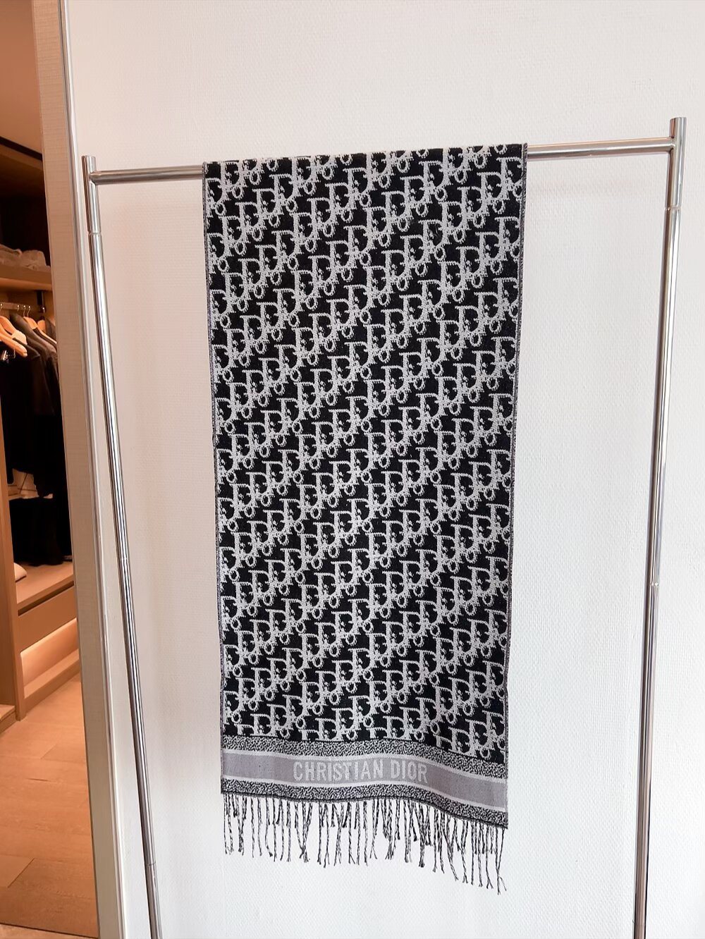Dior Monogram Fringed Scarf