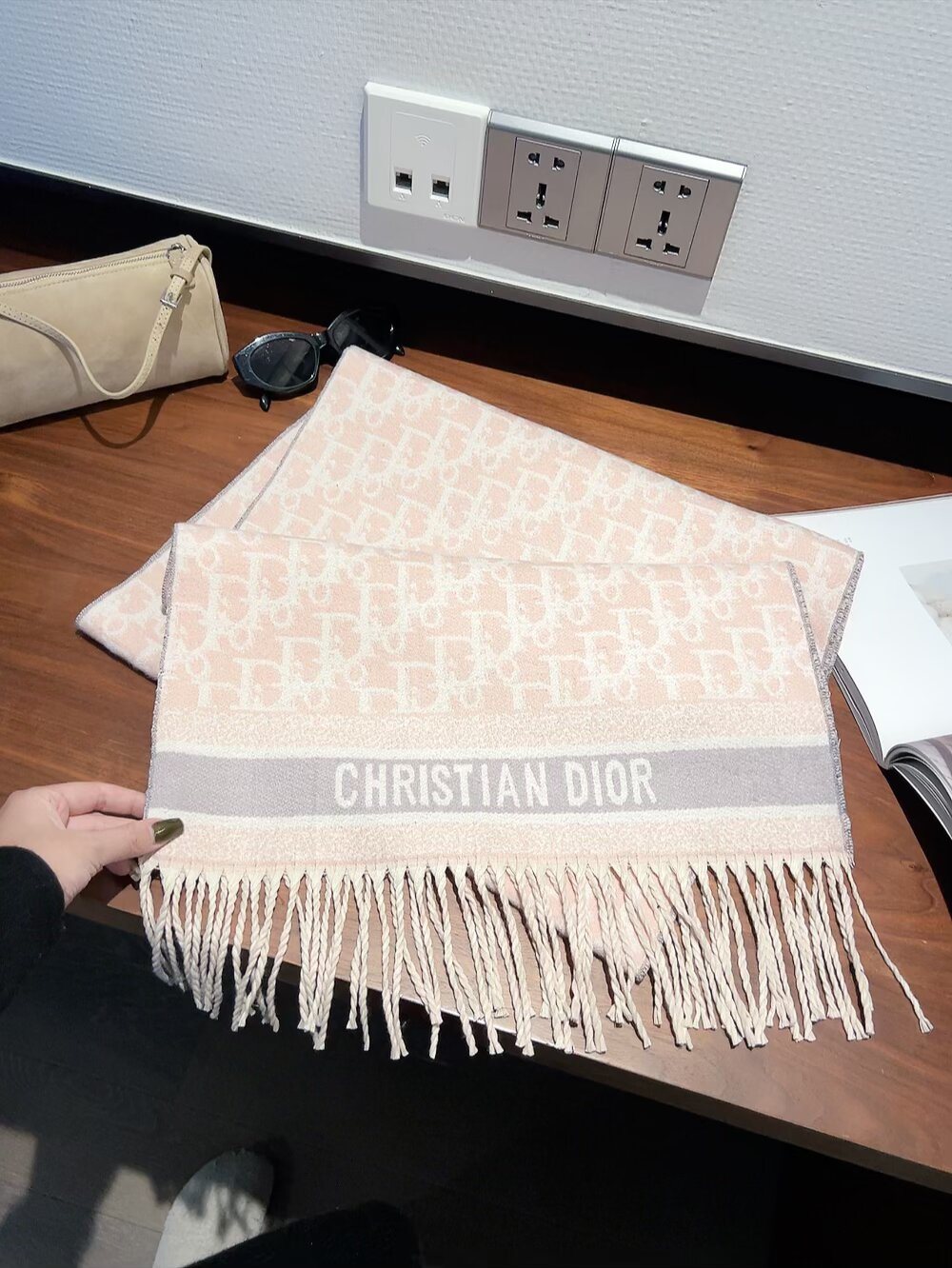 Dior Monogram Fringed Scarf