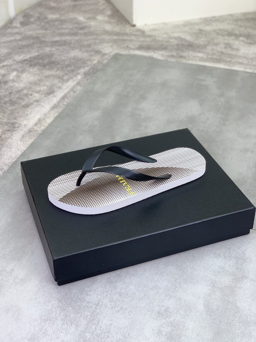 Prada Striped Thong Flip-Flops