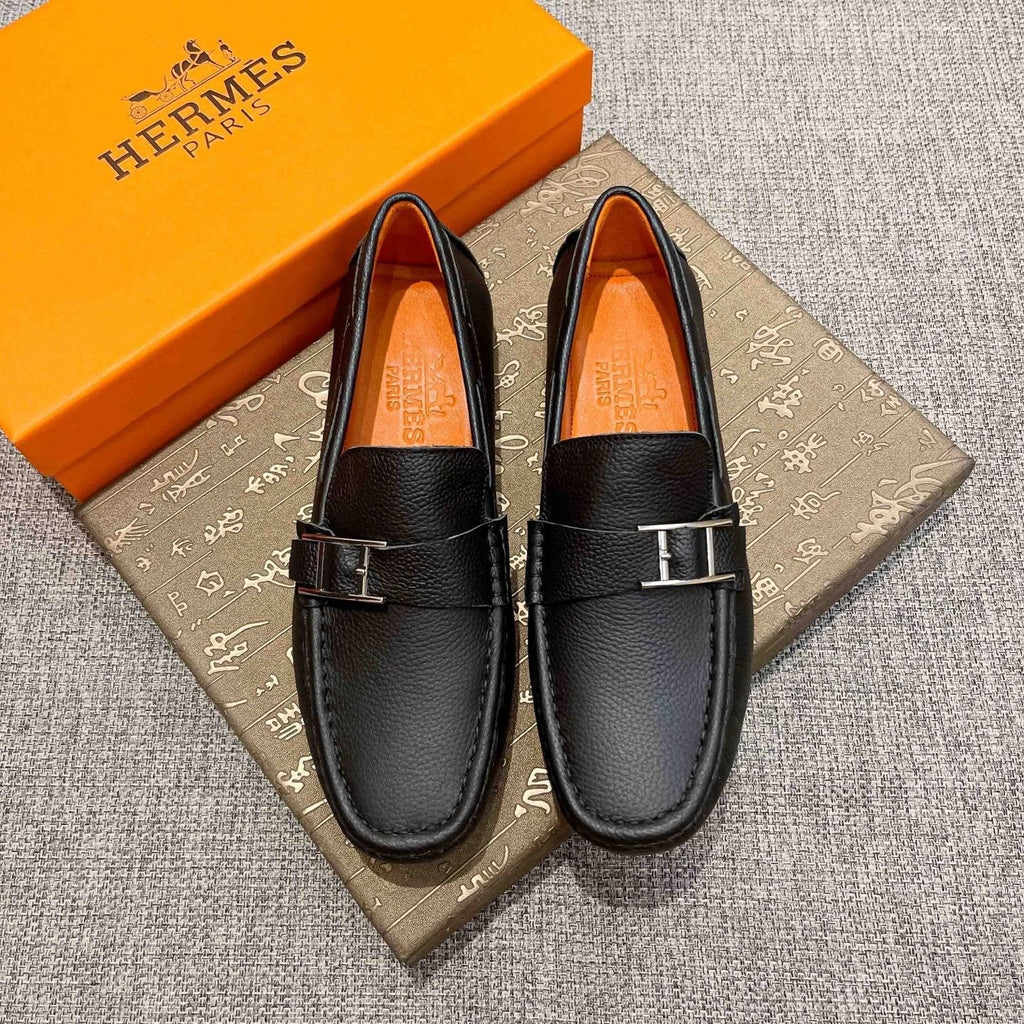 Hermès Black Bar Loafers