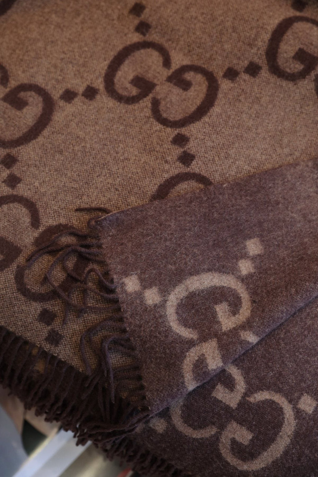 Gucci Fringed Monogram Cape
