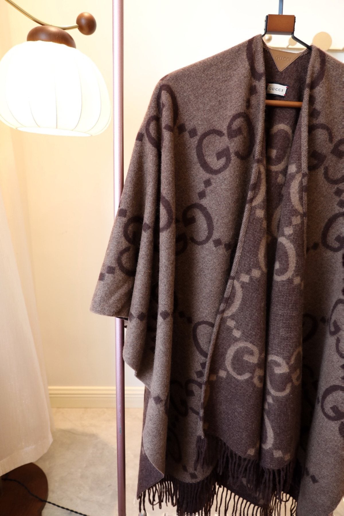 Gucci Fringed Monogram Cape