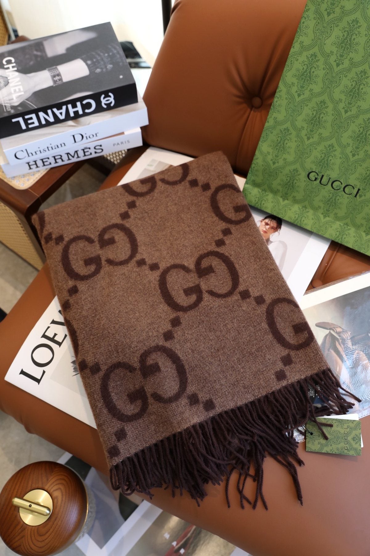 Gucci Fringed Monogram Cape