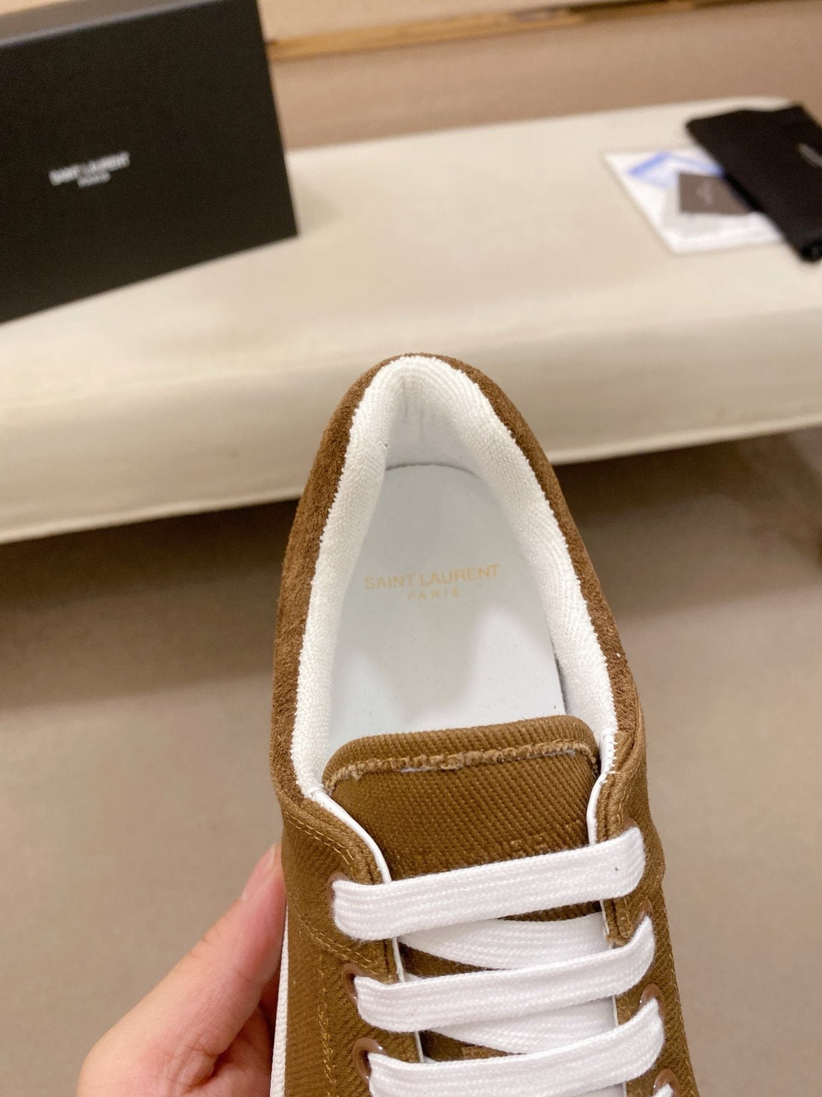 Saint Laurent Perforated Low-Top Sneakers - Padded Collar