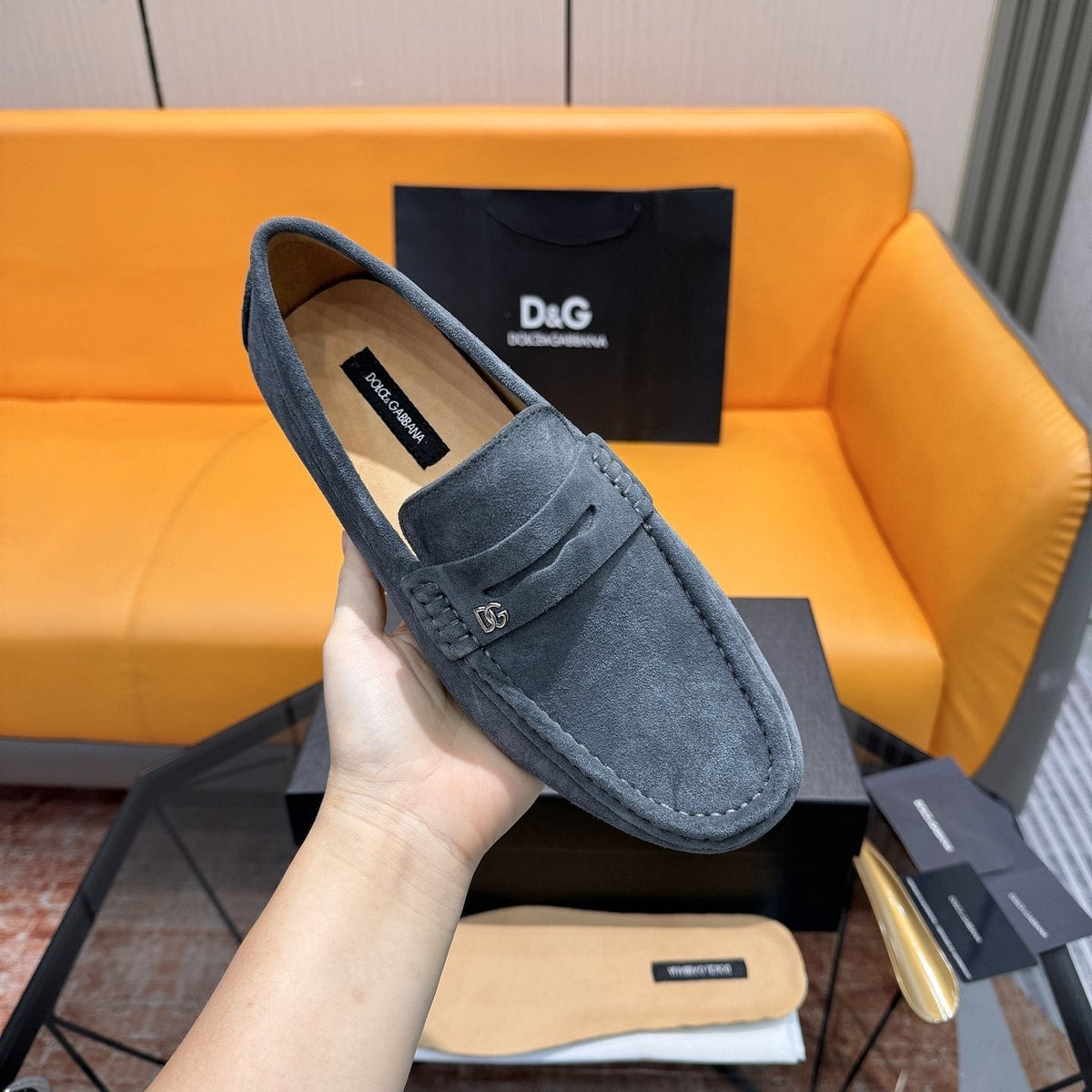 Dolce & Gabbana Moc-Toe Driving Loafers