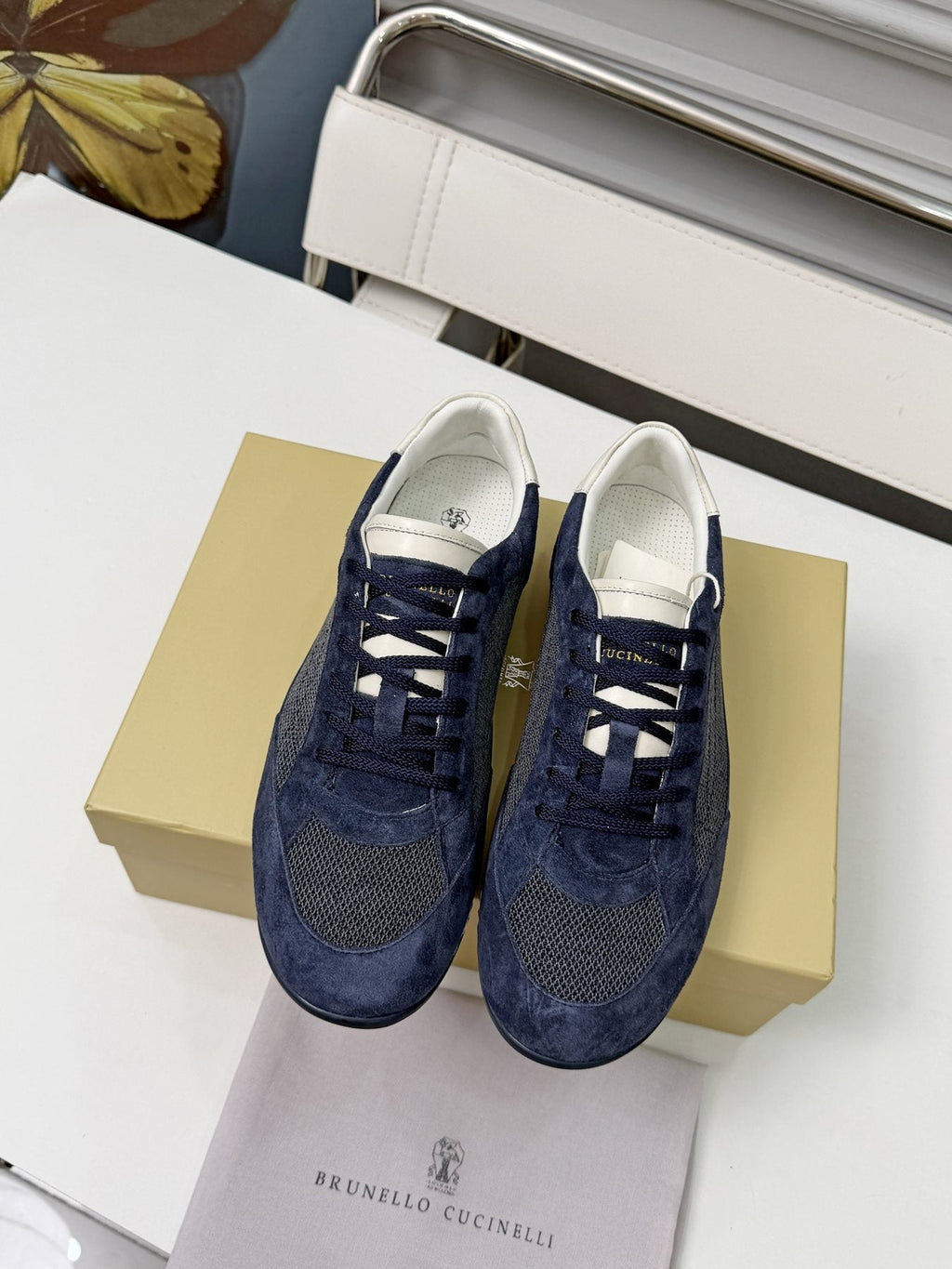 Brunello Cucinelli Low-Top Lace-Up Sneakers - Padded Collar