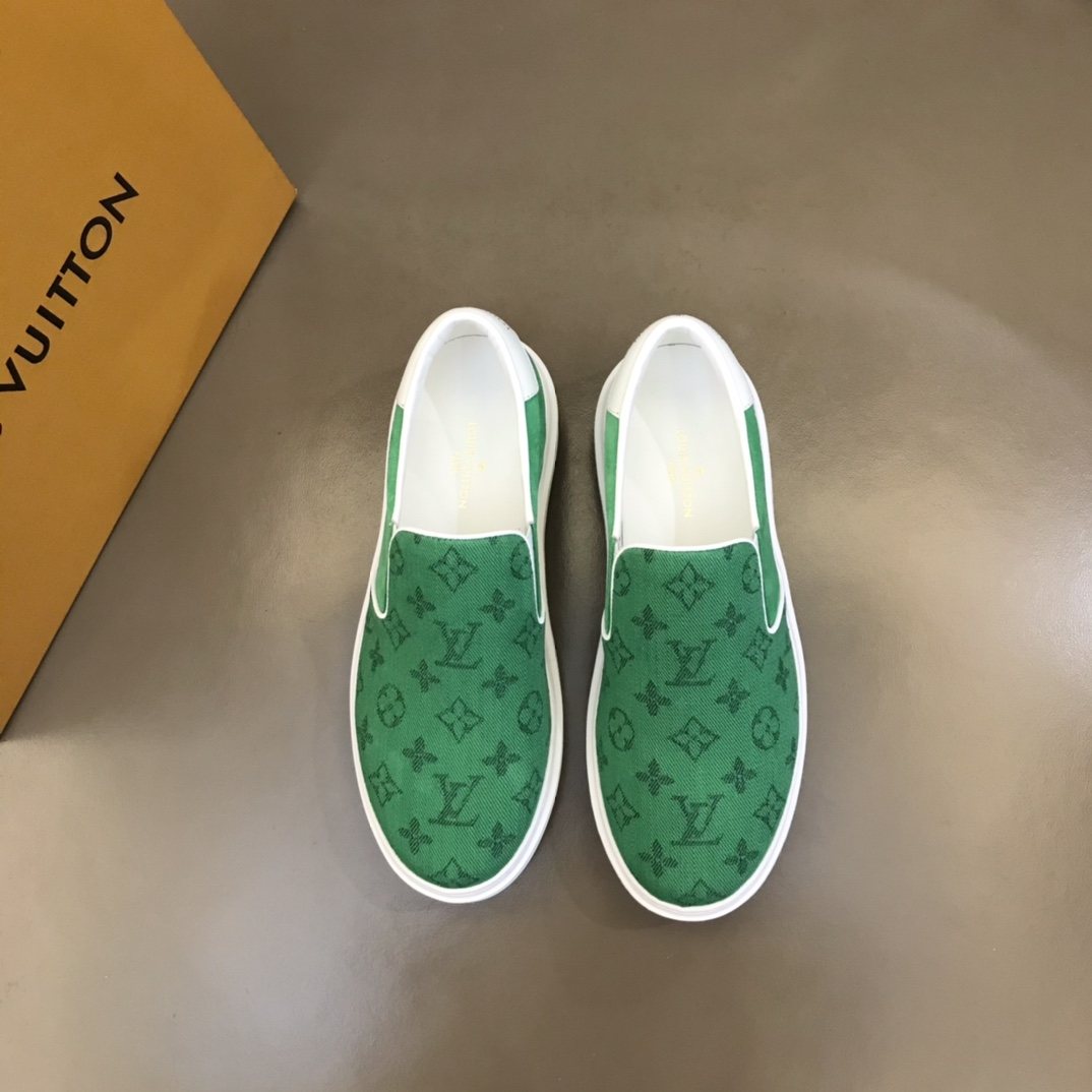 Louis Vuitton Men's Monogram Slip-On Sneakers - Elastic Side Gores